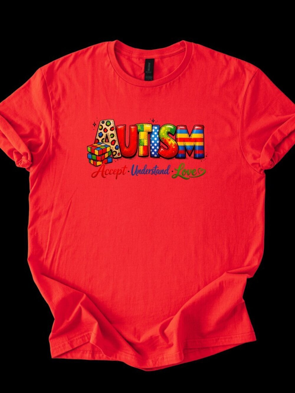 AUTISM Accept Unerstand Love New Softstyle Shirt - Various Sizes